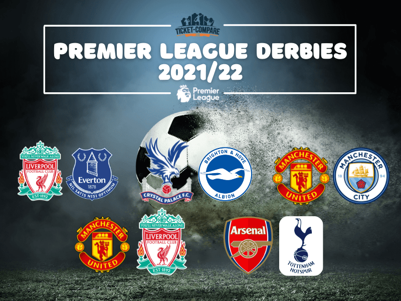 stemmi dei club di premier league che rappresentano tutti i derby della stagione