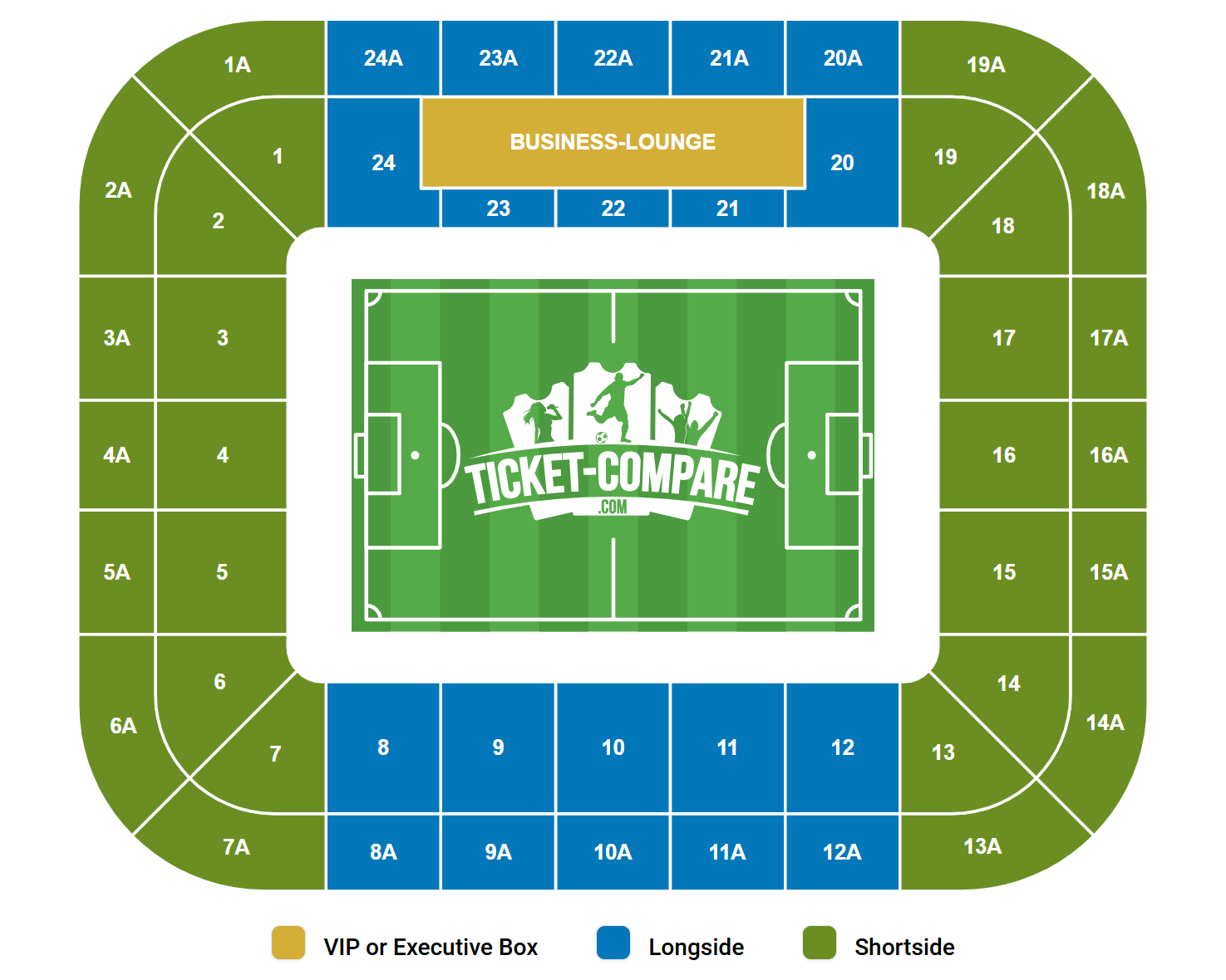 Pianta dei posti di Borussia-Park