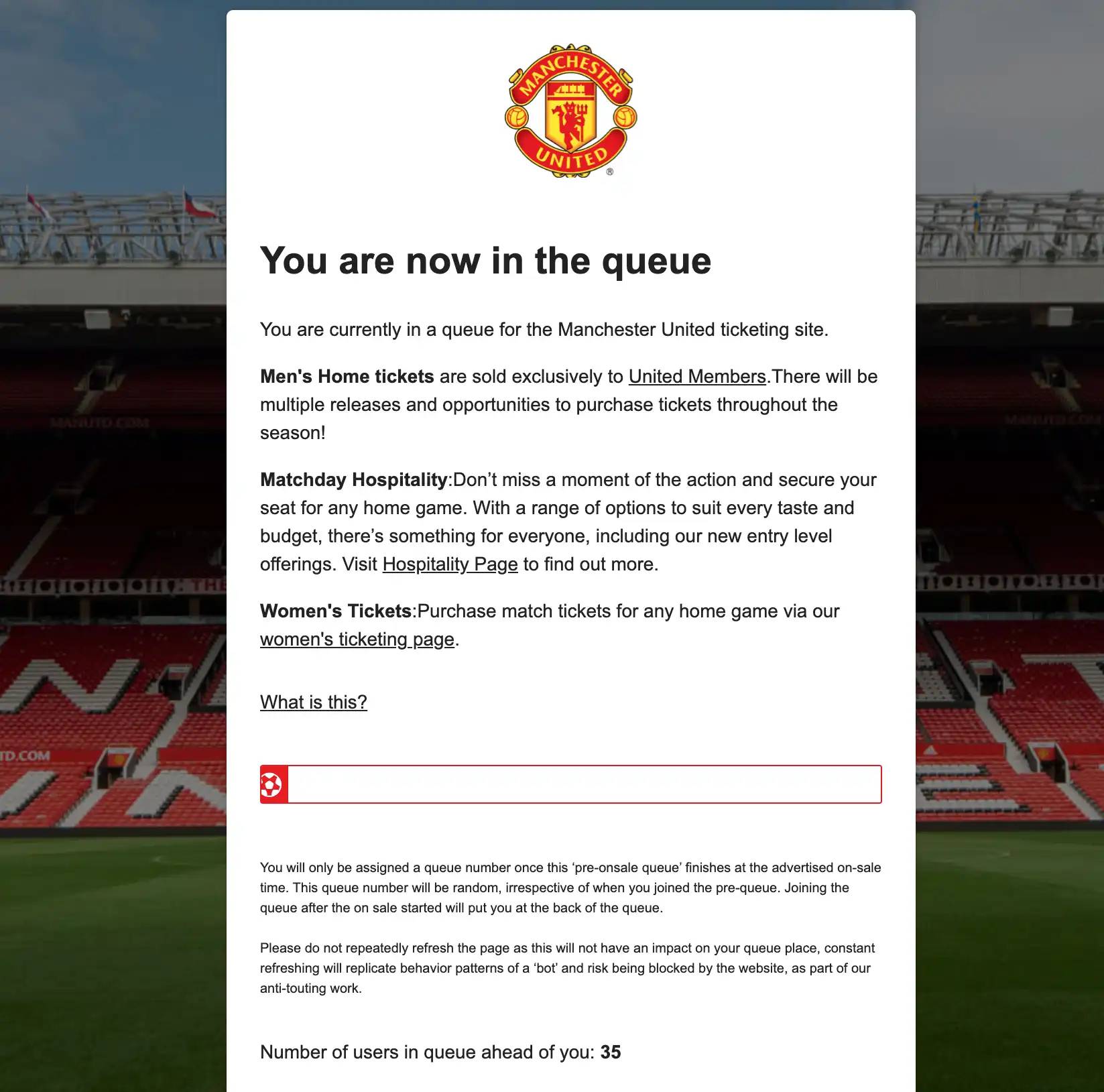 screenshot della coda online