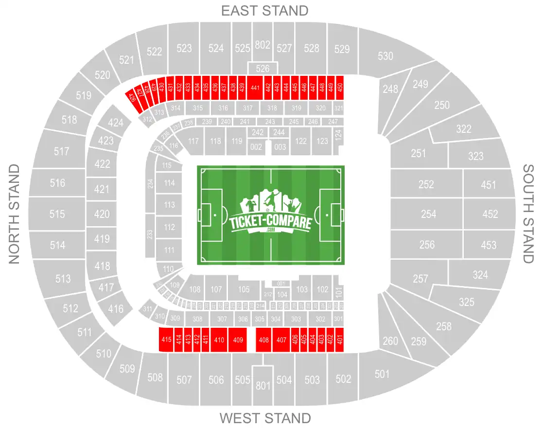 Tottenham Hotspur Stadium seating plan