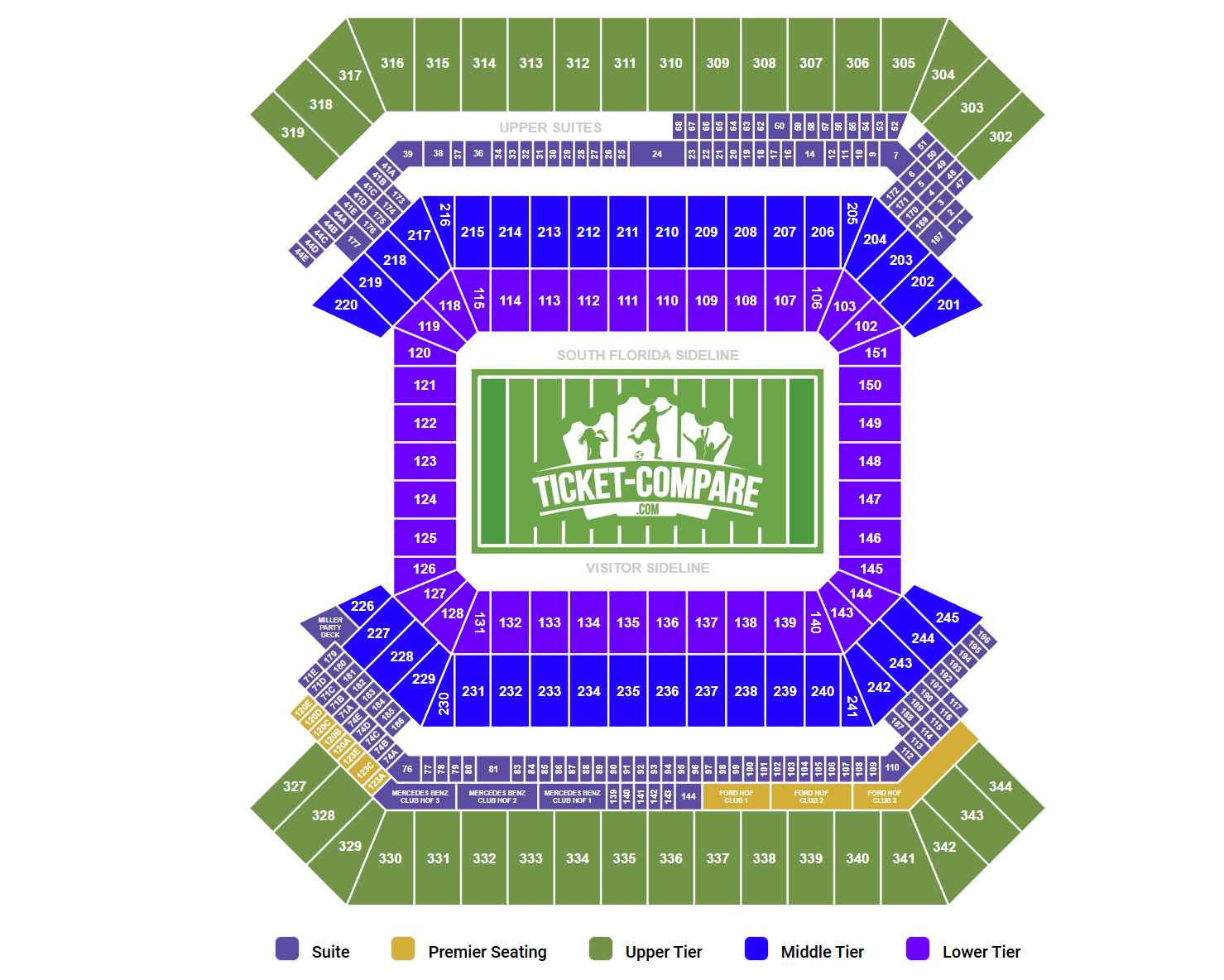 Raymond James Stadium Seating Chart