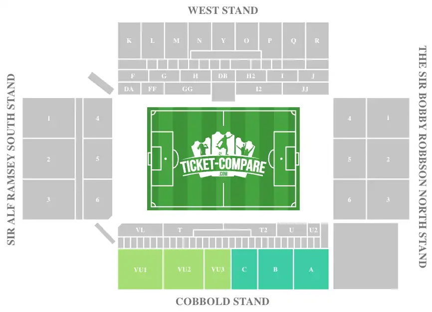 Screenshot piano posti Cobbold Stand Upper Portman Road